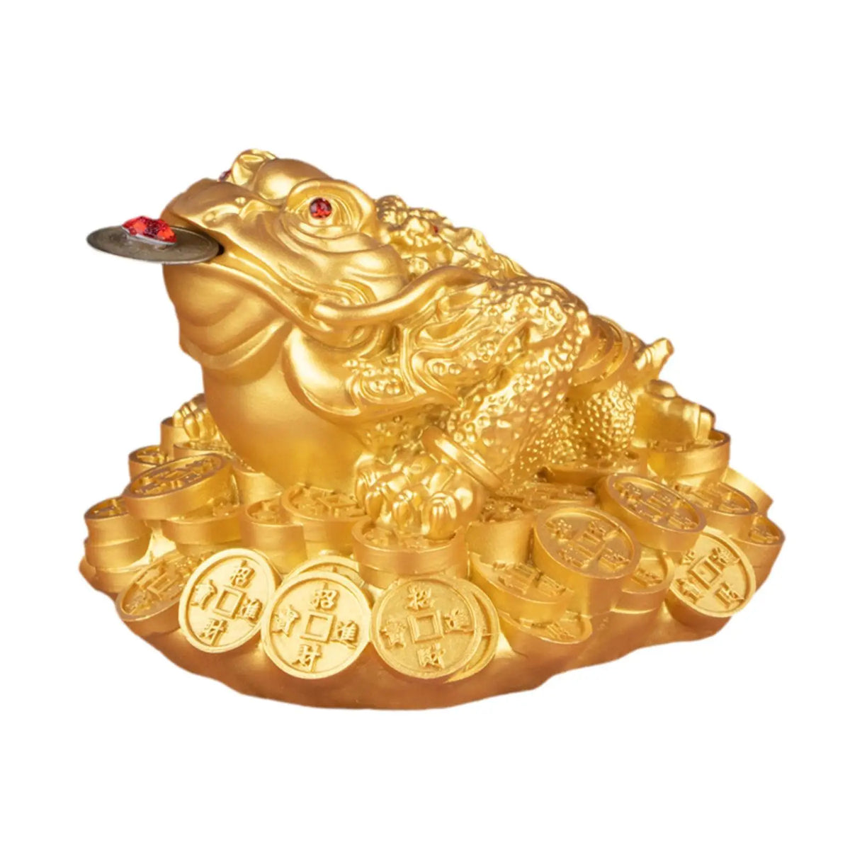 Three-Legged Frog Feng Shui Statue | Resin Lucky Wealth Figurine