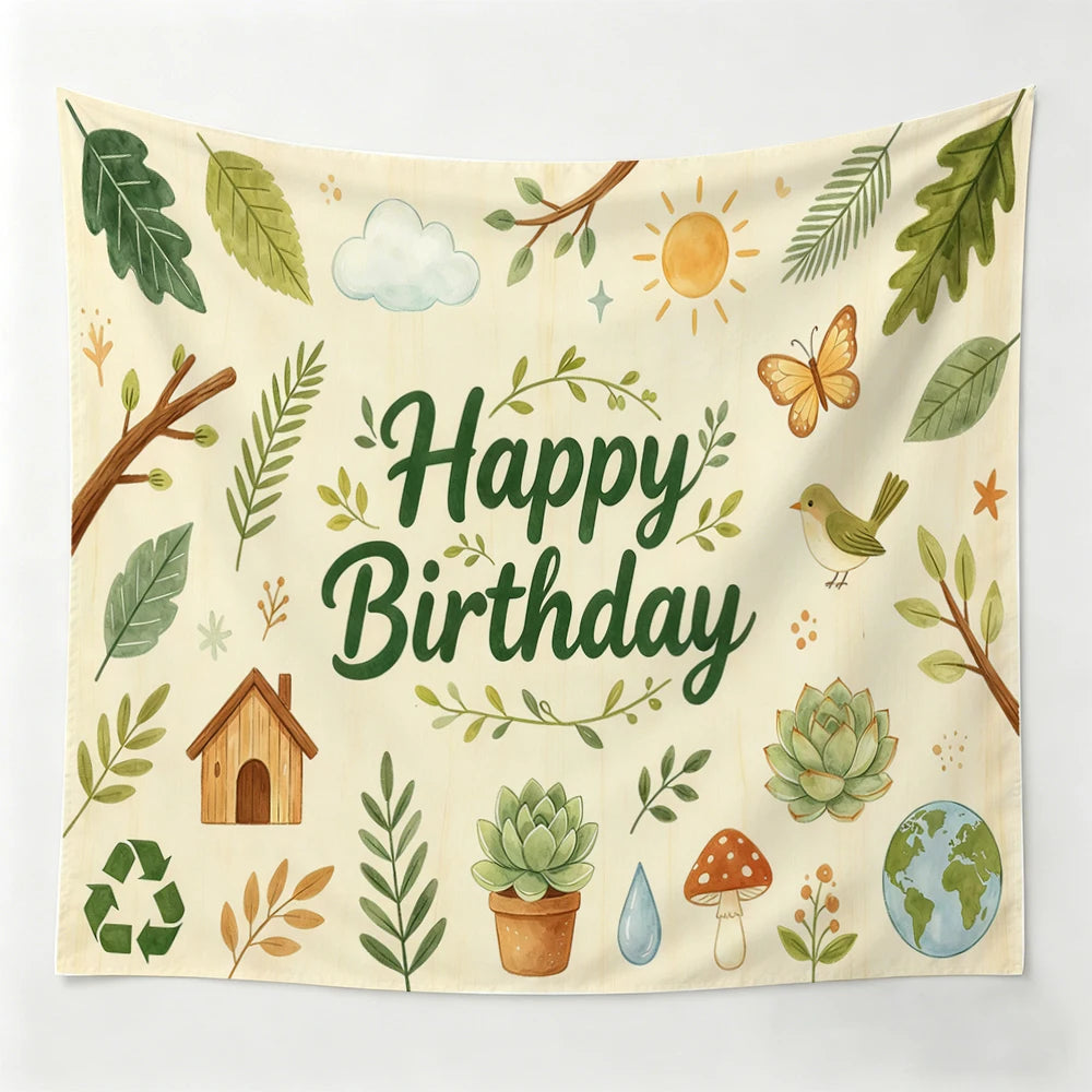 Golden Tulip Pearl Birthday Party Backdrop Hanging Cloth