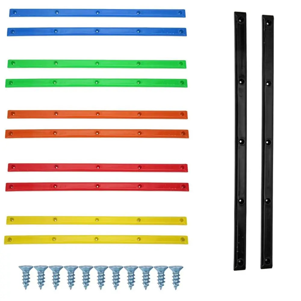 2-Pack ABS Skateboard Rib Rail Guards – 6 Colors, 36.5cm