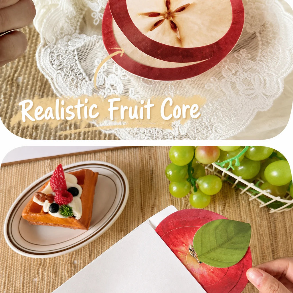 3D Foldable Fruit Greeting Card | Ink-Wash Art with Envelope