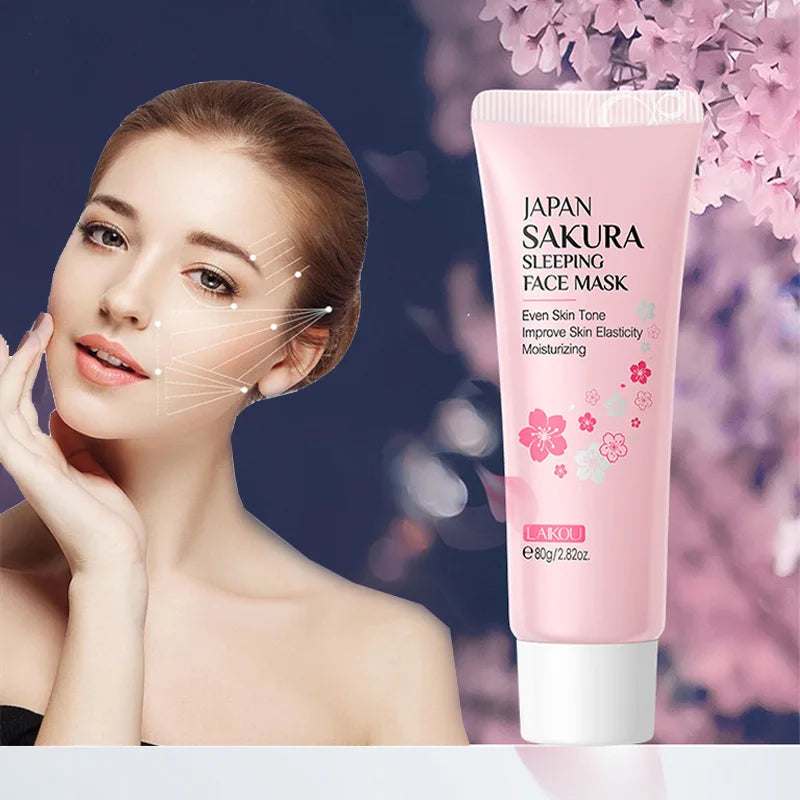 LAIKOU Sakura Sleeping Mask – Cherry Blossom Night Face Mask