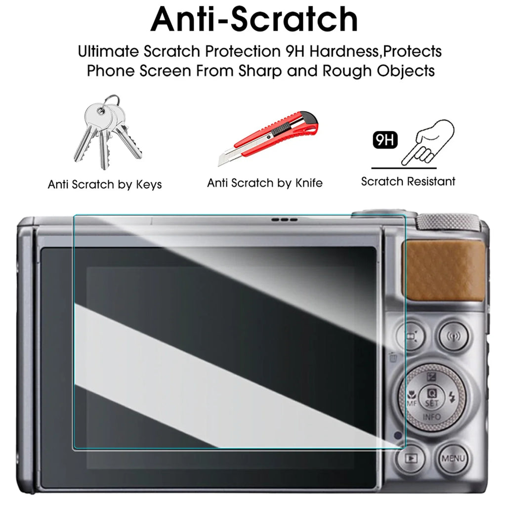 Canon SX740 SX730 Tempered Glass Screen Protector – HD Clear