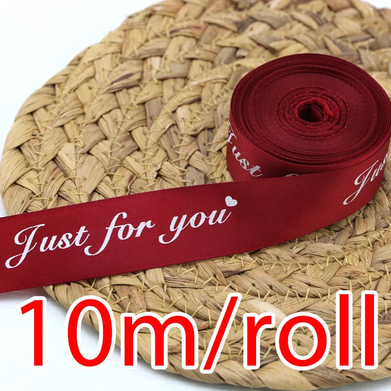 "Just For You" Satin Ribbon 25mm x 10M – Gift & Craft