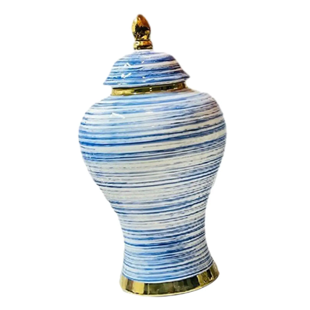 Porcelain Ginger Jar Ceramic Vase & Storage Jar with Lid