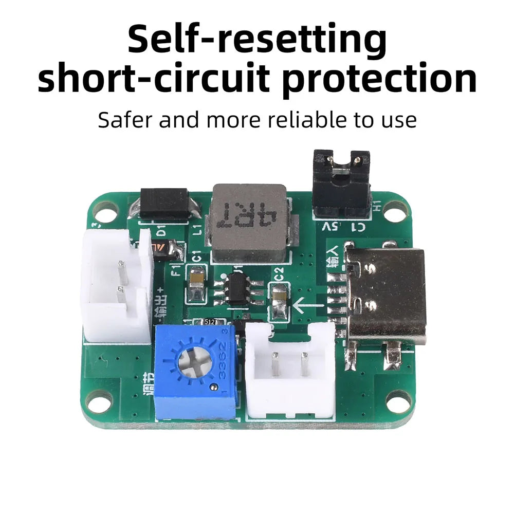 Mini Adjustable DC Step-Up Boost Module 3–6V to 5–24V Output