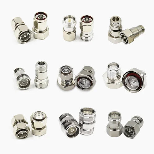 4.3-10 Mini DIN to N RF Coaxial Adapter | Male Female