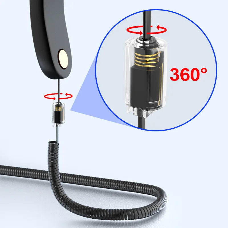 RJ9 4P4C Anti-Tangle Rotary Cord Adapter for Landline Phones