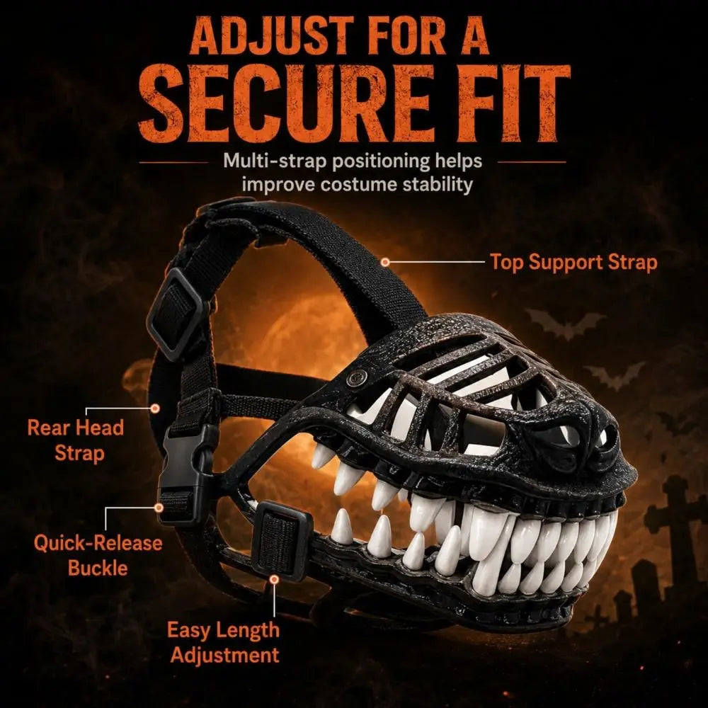 Scary Dog Muzzle Costume – Latex Halloween Monster Mask