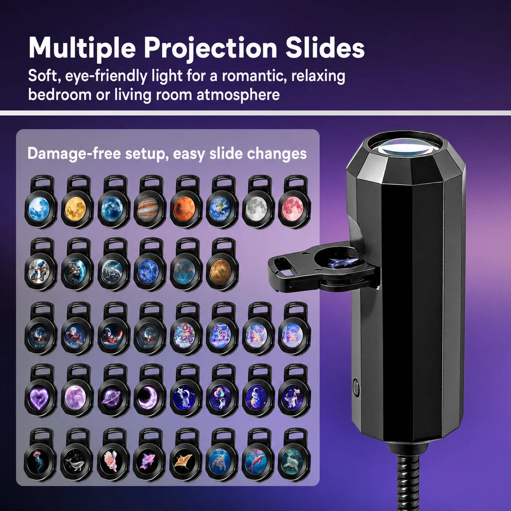 USB LED Star Projector Night Light – Bendable Ambient Lamp