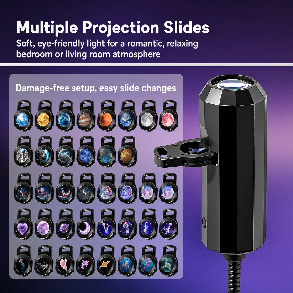 USB LED Star Projector Night Light – Bendable Ambient Lamp