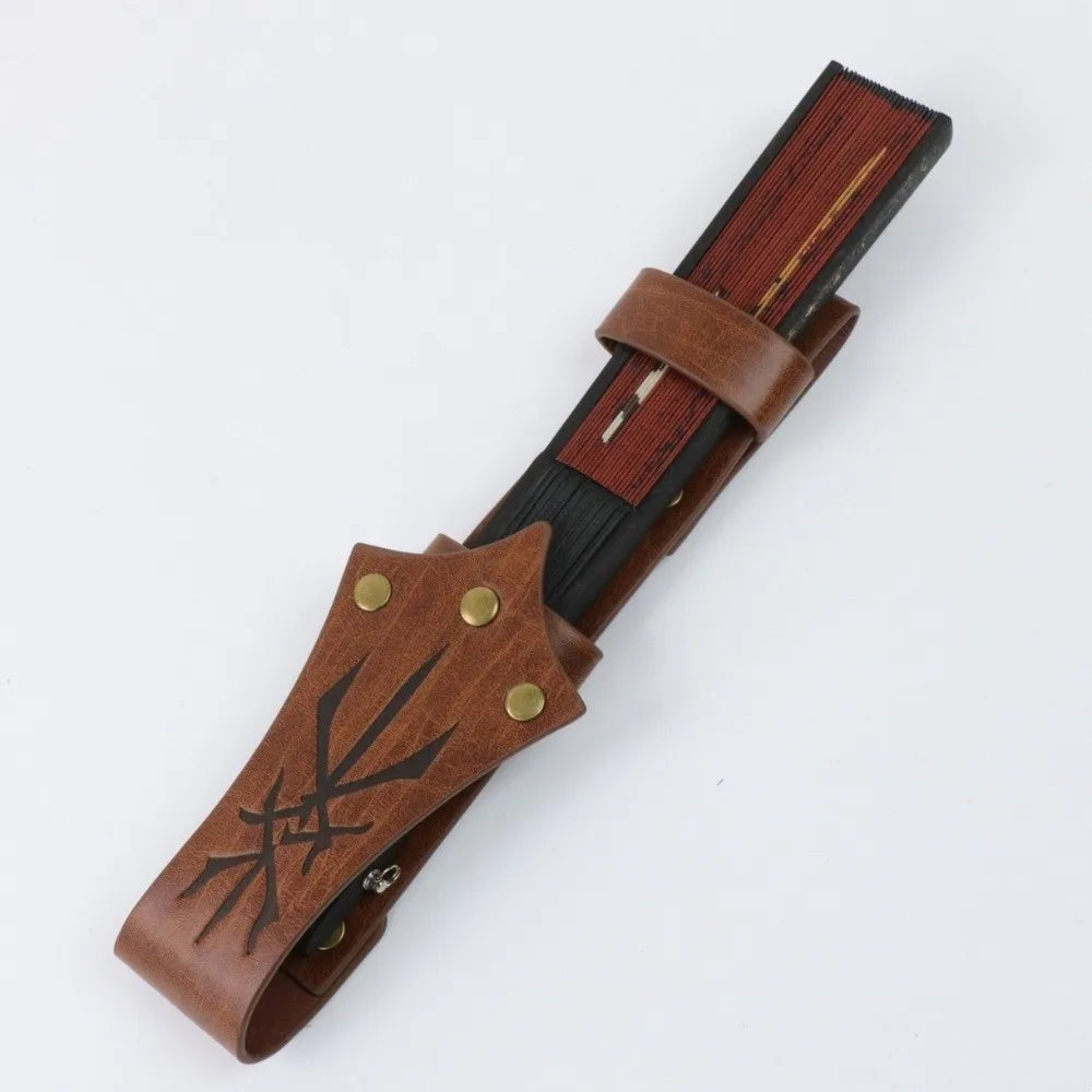 PU Leather Folding Fan Holder – Vintage Belt Loop Waist Case