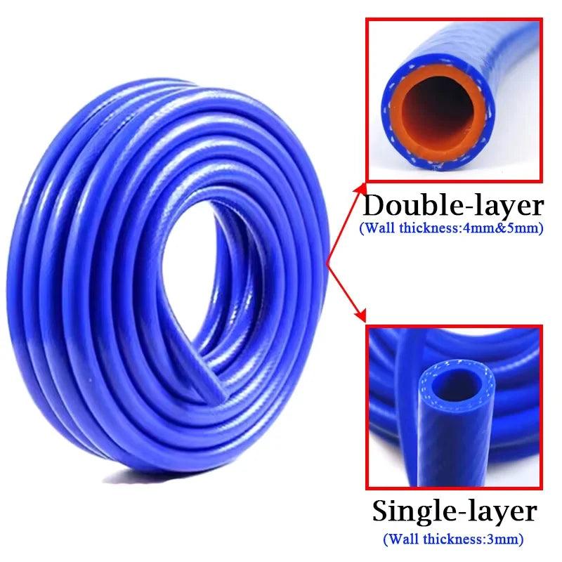 Blue Braided Silicone Hose | High Temp & Pressure – 1M Lot