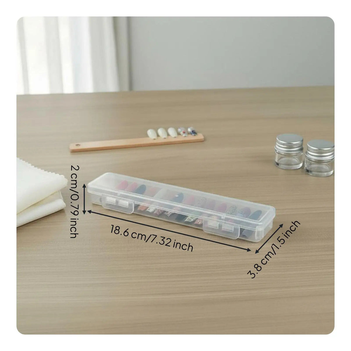 Transparent Plastic Storage Box with Lid | Card & Bead Organizer
