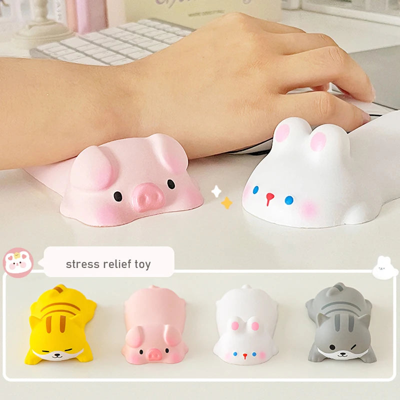 Kawaii Squishy Wrist Rest – Ergonomic Mouse Pad Support