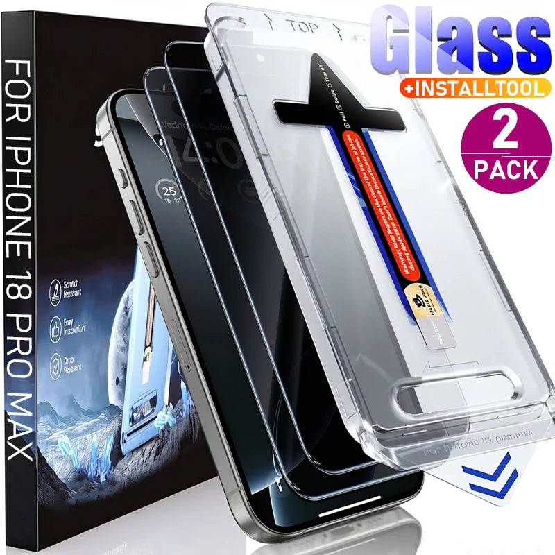 Tempered Glass Screen Protector iPhone 18 Pro Max – HD & Privacy