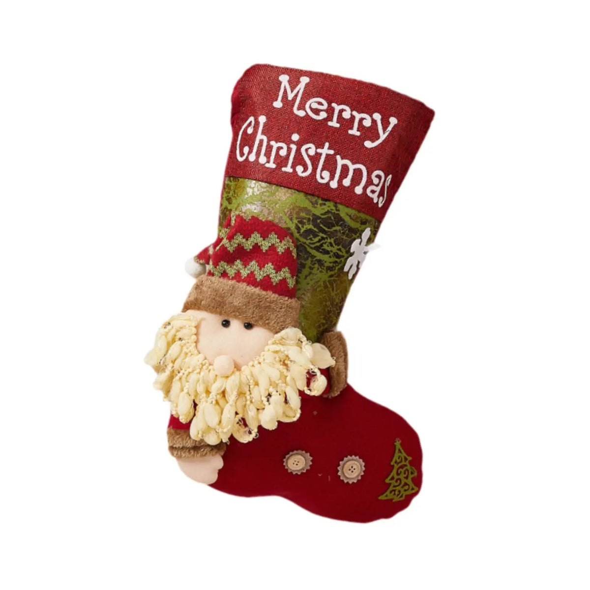 Christmas Stocking Hanging Ornament | Farmhouse Fireplace Decor