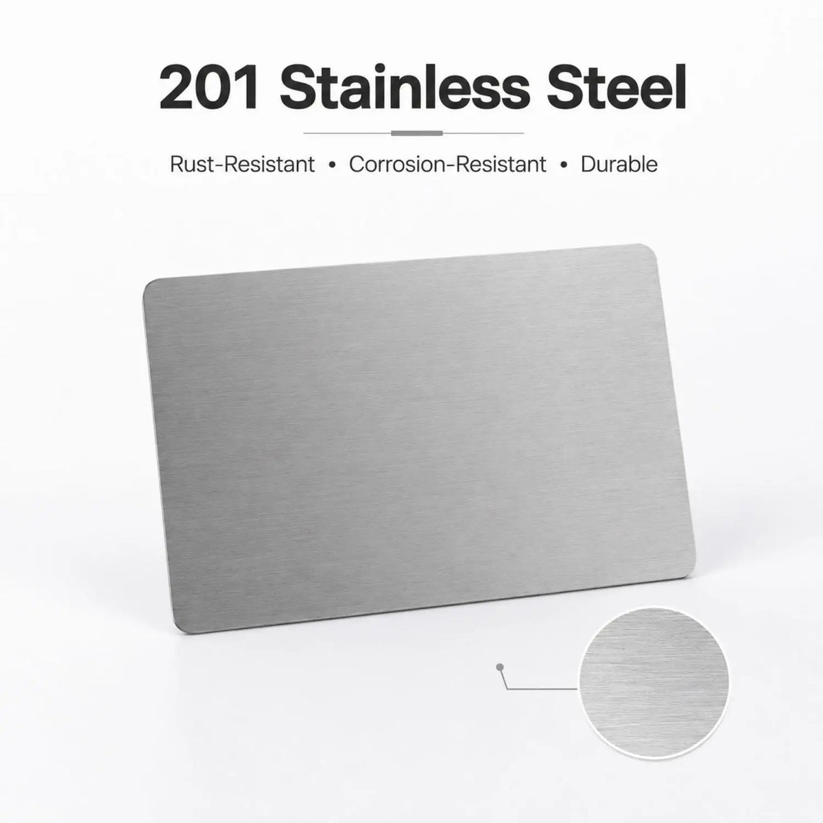 Stainless Steel Blank DIY Metal Business Cards – 5-Pack