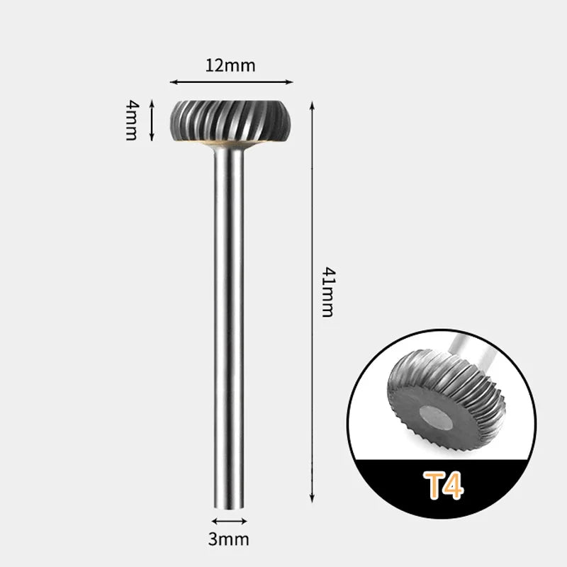 T-Shaped Carbide Tungsten Rotary Burr – 3mm Shank