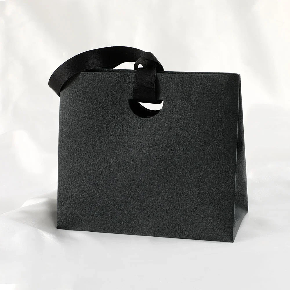 Jewelry Gift Paper Tote Bag with Ribbon | Elegant Packaging