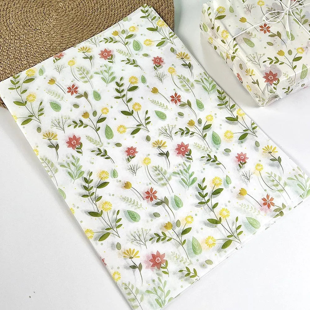 10-Sheet Floral Tissue Paper – Gift Wrapping & Bouquet Wrap
