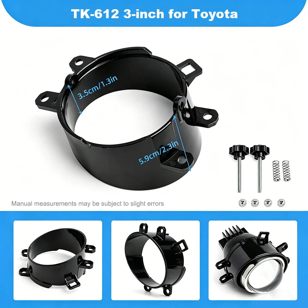 2PCS 3" Projector Lens Fog Light Retrofit Bracket for Toyota