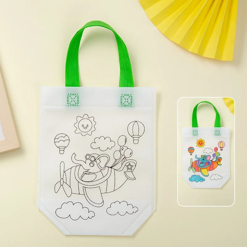 DIY Coloring Canvas Gift Bags for Kids – 15 Fun Patterns