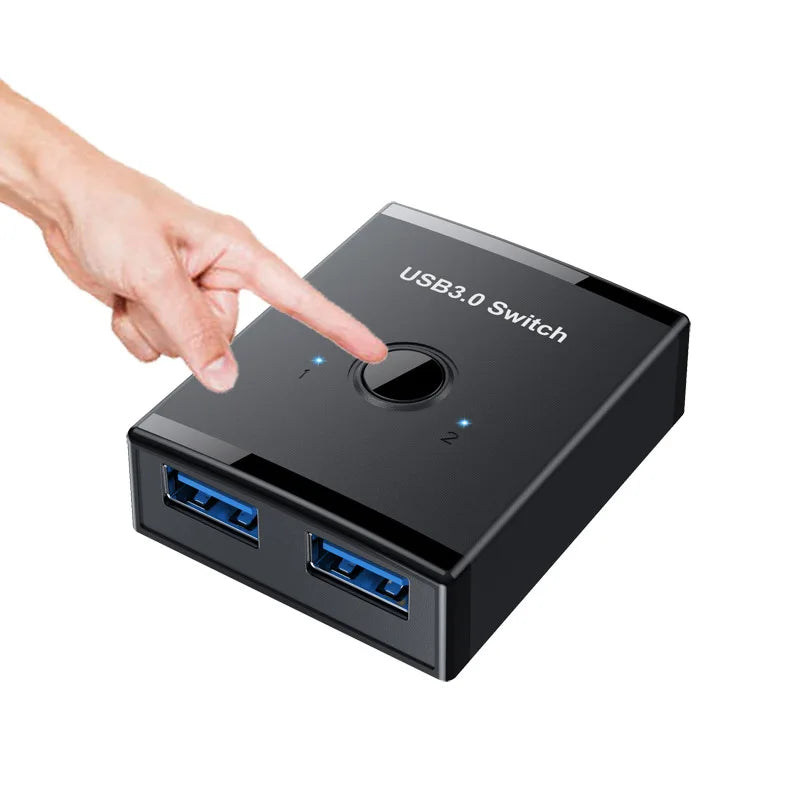 USB 3.0 Bidirectional Switch Hub – 1 Input 2 Output Splitter