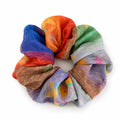 Bohemian Handmade Scrunchie Headband – Green Blue Yellow