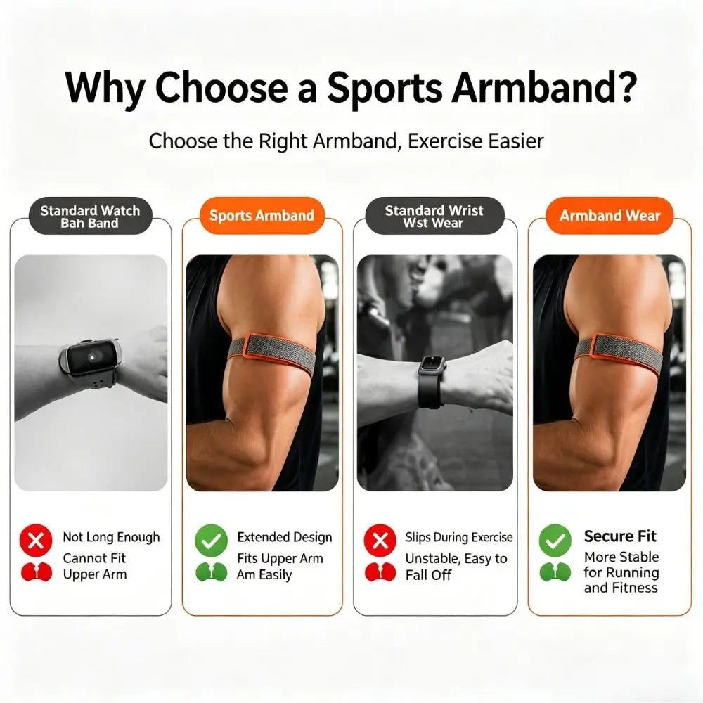 Nylon Sport Bicep Band for Google Fitbit Air | Adjustable Strap
