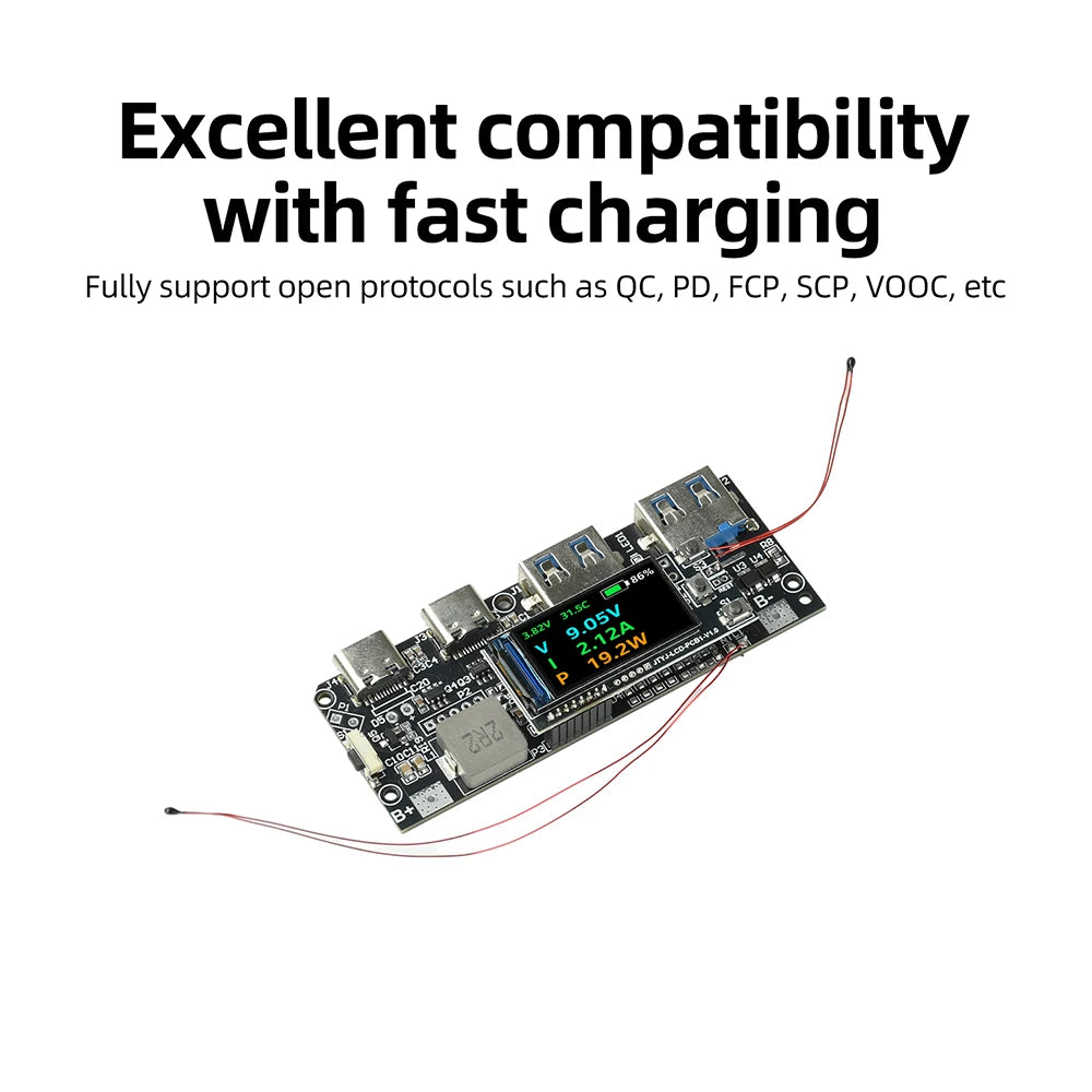 22.5W Power Bank Module – TFT Display & PD Fast Charging