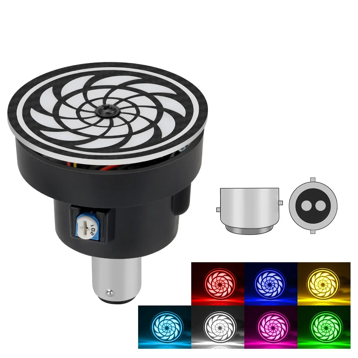 Universal Motorcycle Angel Eye LED Tail Brake Light 12V