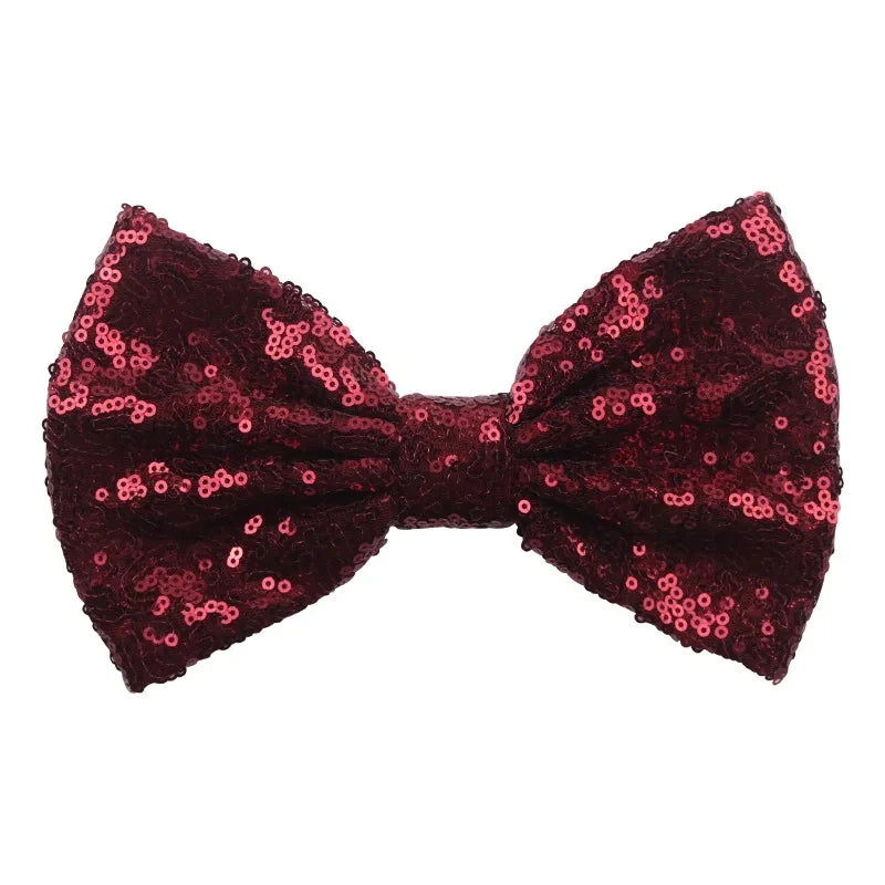 5-Pack Glitter Sequin Hair Bows – DIY Girls Hair Accessories