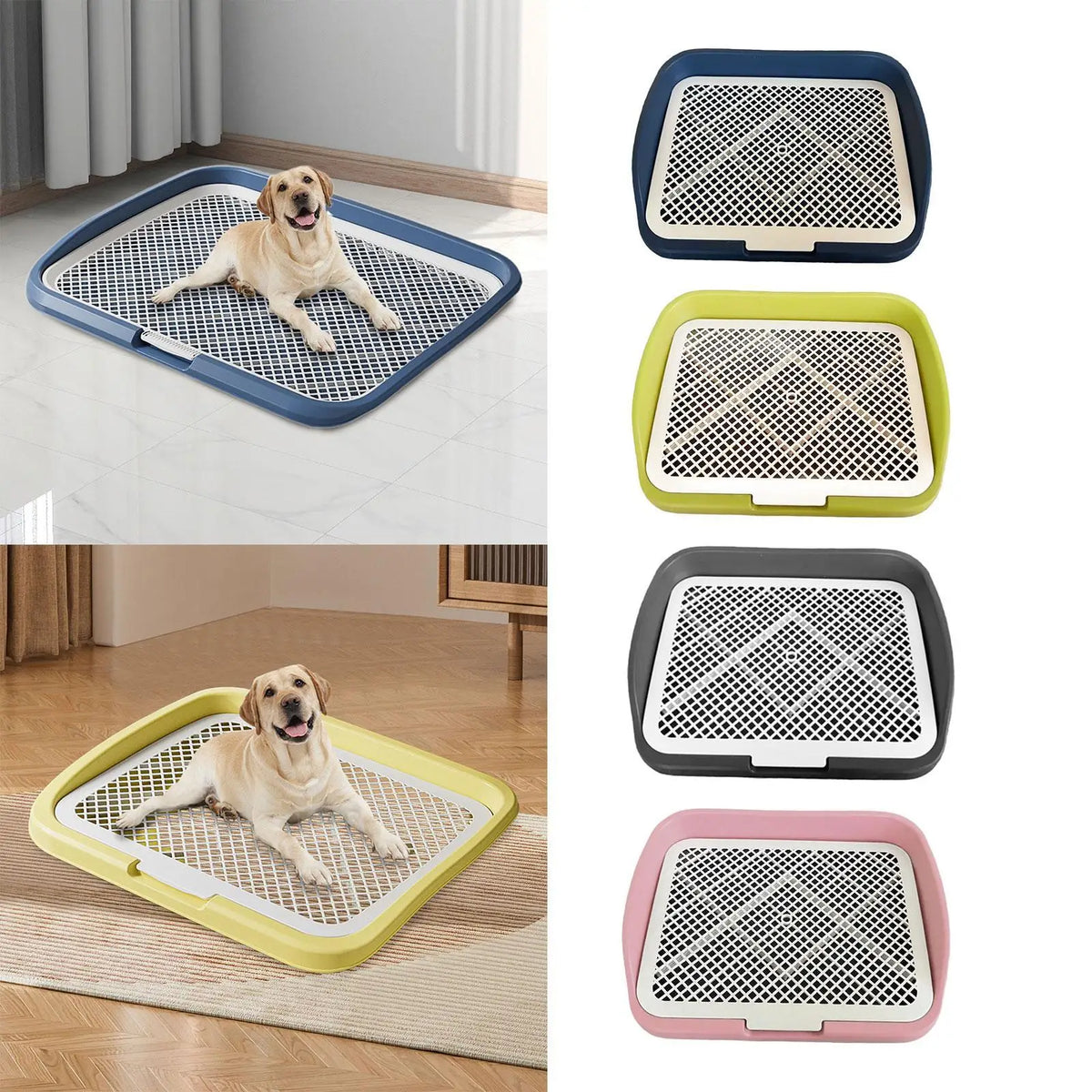 Dog Potty Training Tray Anti-Slip with Column | Puppy Pad Holder