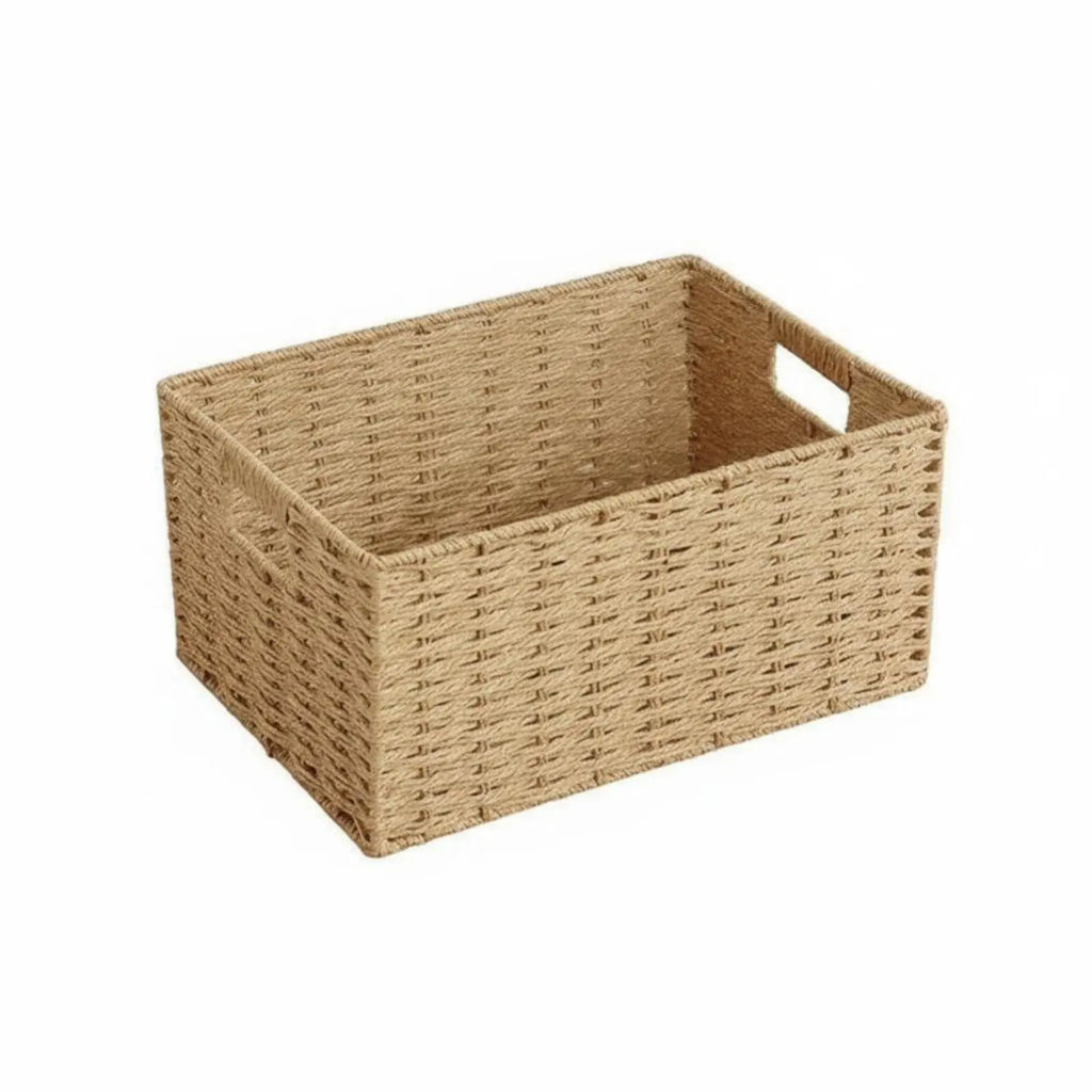 Japanese Woven Storage Basket – Handwoven, Stackable