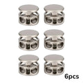 6-Pack Spring-Loaded No-Tie Shoelace Locks | Metal Clips