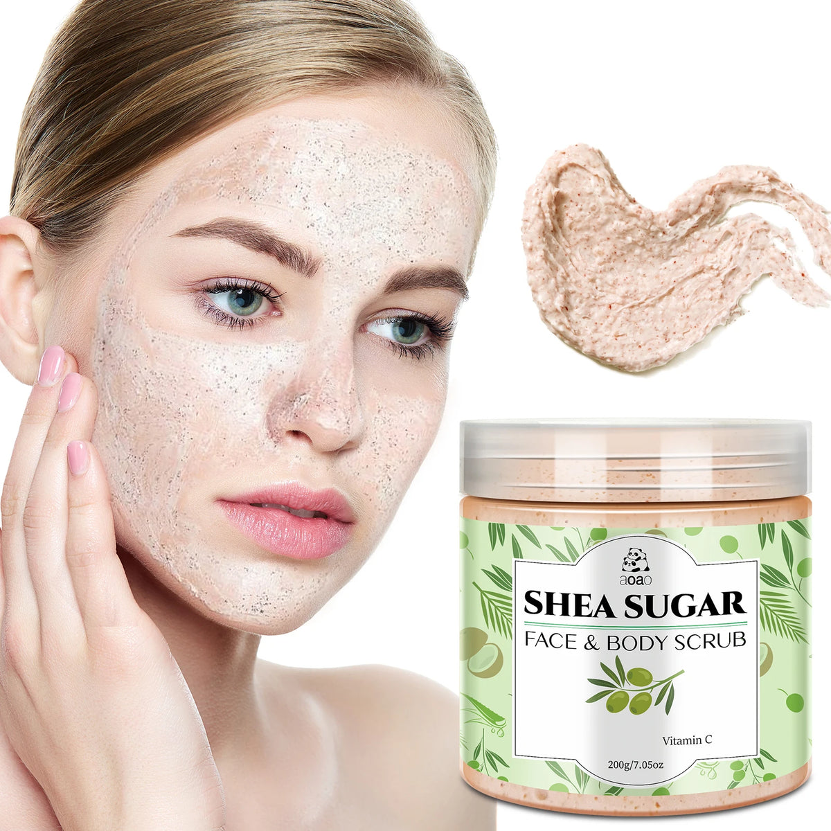Shea Butter Exfoliating Scrub – Aloe, Coconut & Sucrase