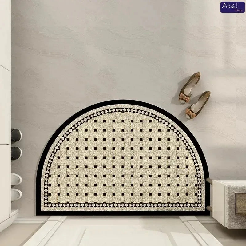 Semicircular Flower Doormat – Anti-Slip Half-Round Floor Mat