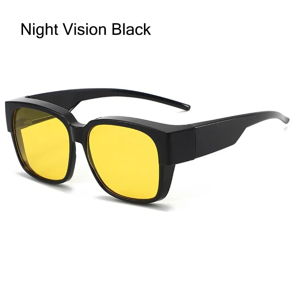 Wrap Around Fit-Over Sunglasses | Square Shades Over Glasses