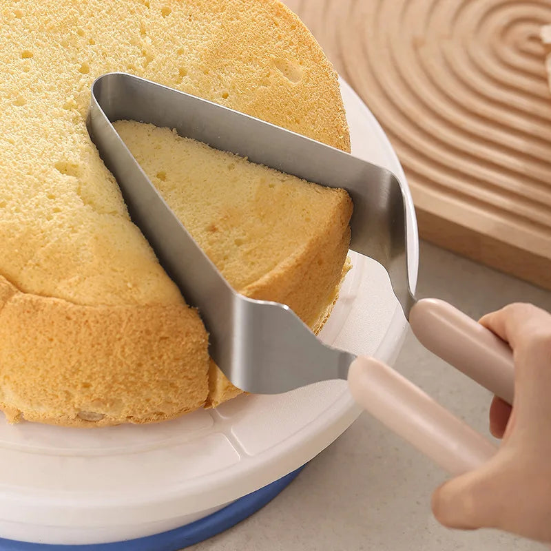 Stainless Steel Triangular Cake Slicer & Transfer Clip
