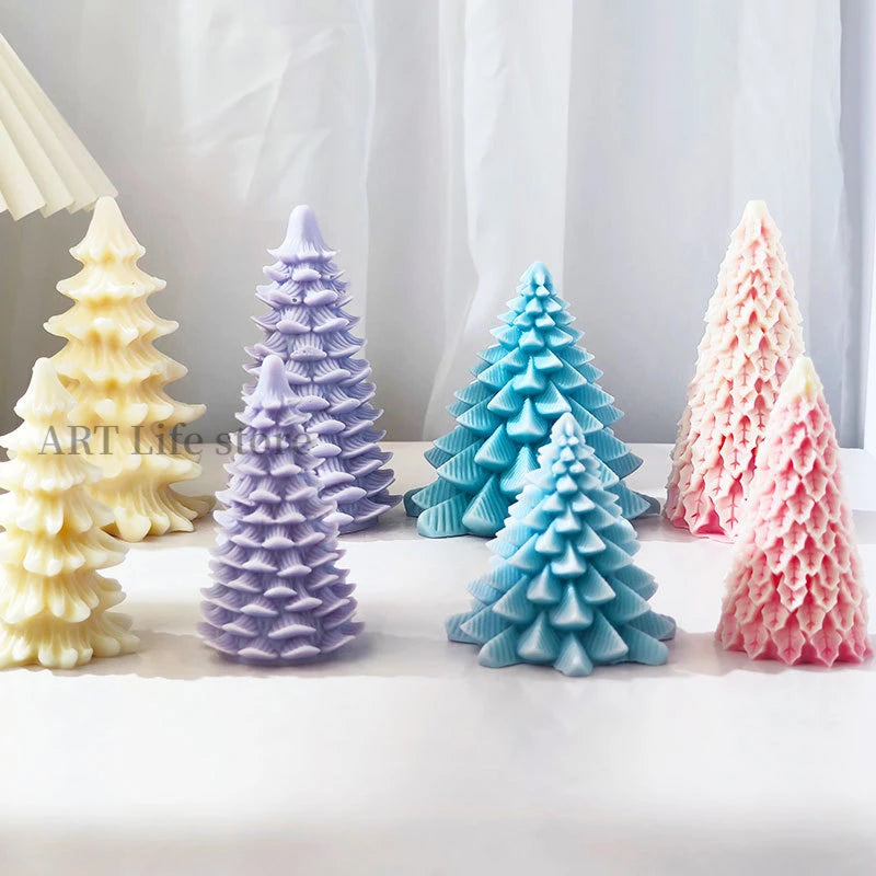 3D Christmas Tree Silicone Mold – Candle, Resin & Plaster