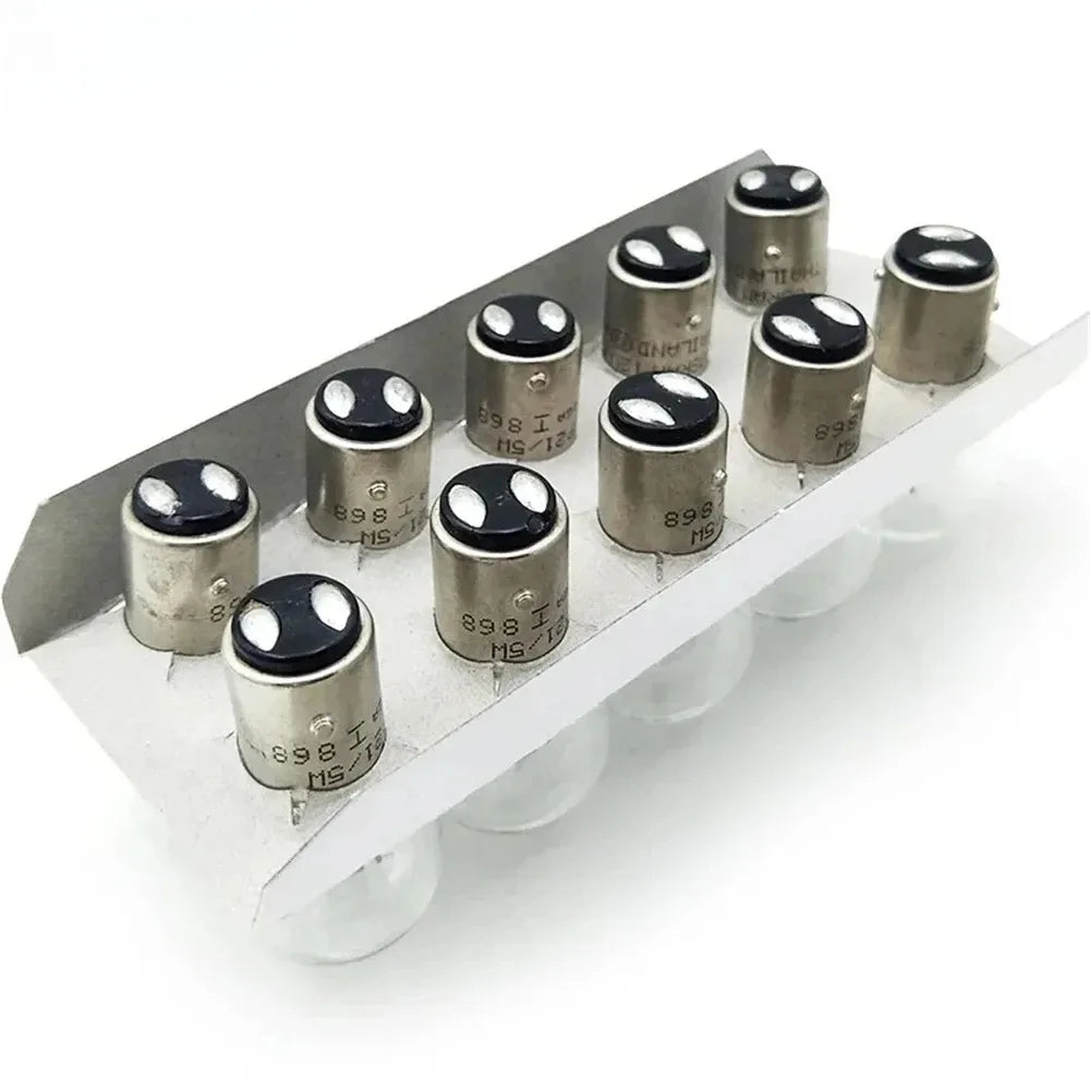 OSRAM 7528 P21/5W Halogen Bulbs 10-Pack | BAY15d 12V Dual Filament