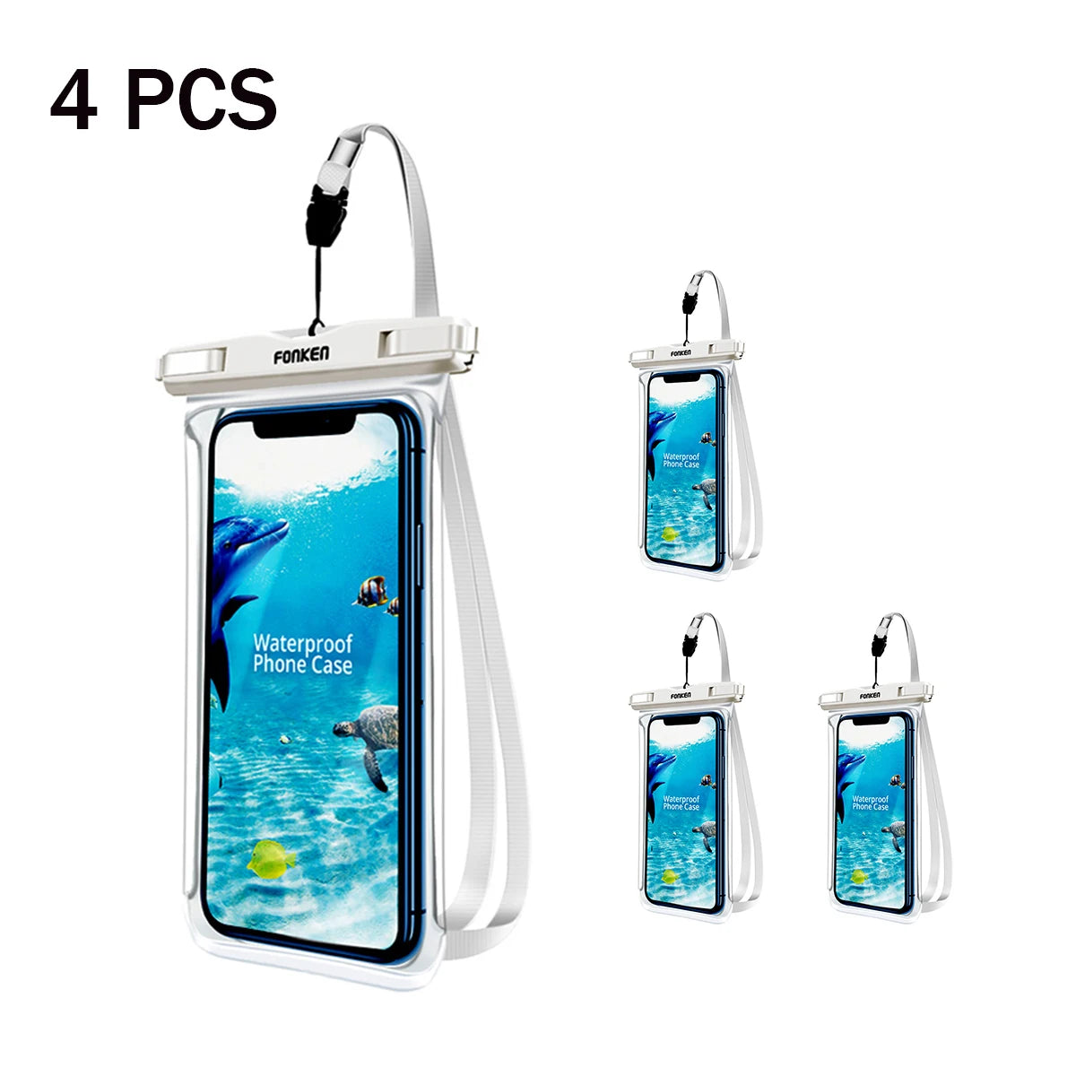 Waterproof Phone Pouch 3/4 Pack – Universal Swim Bag Cover