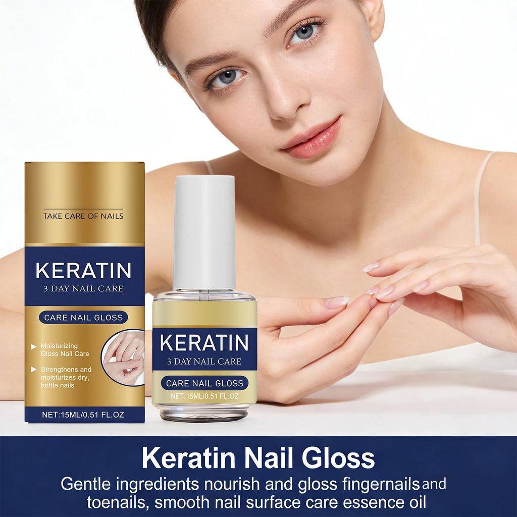Keratin Nail Gloss – 3-Day Nail Strengthening Treatment 15ml