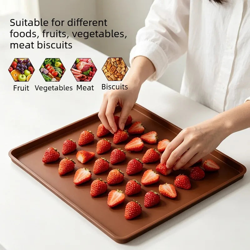 Silicone Dehydrator Tray Liner – Non-Stick Reusable Baking Mat