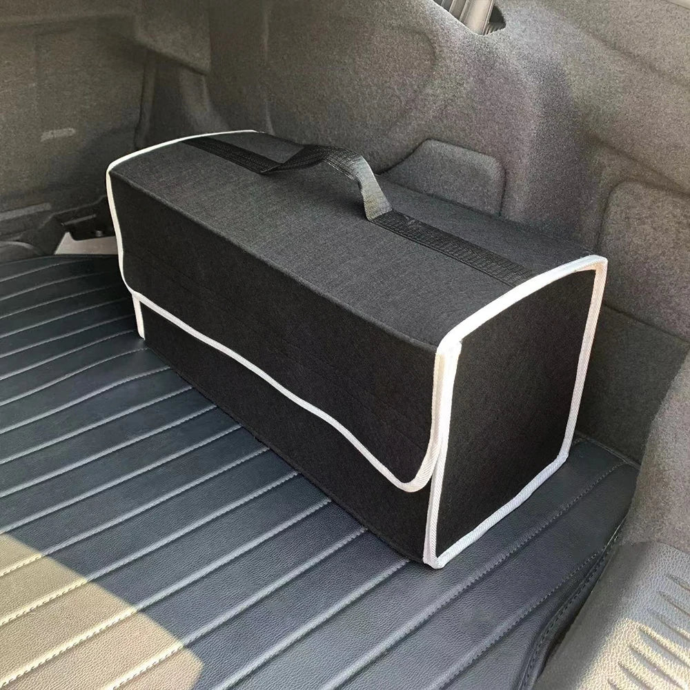 Felt Car Trunk Organizer – Foldable Storage Box for Boot