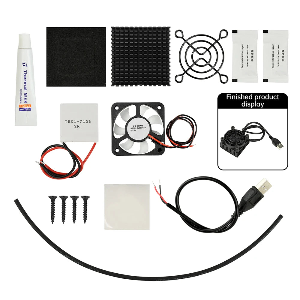 DC 5V TEC1-7103 Thermoelectric Cooling DIY Kit | Silent Fan