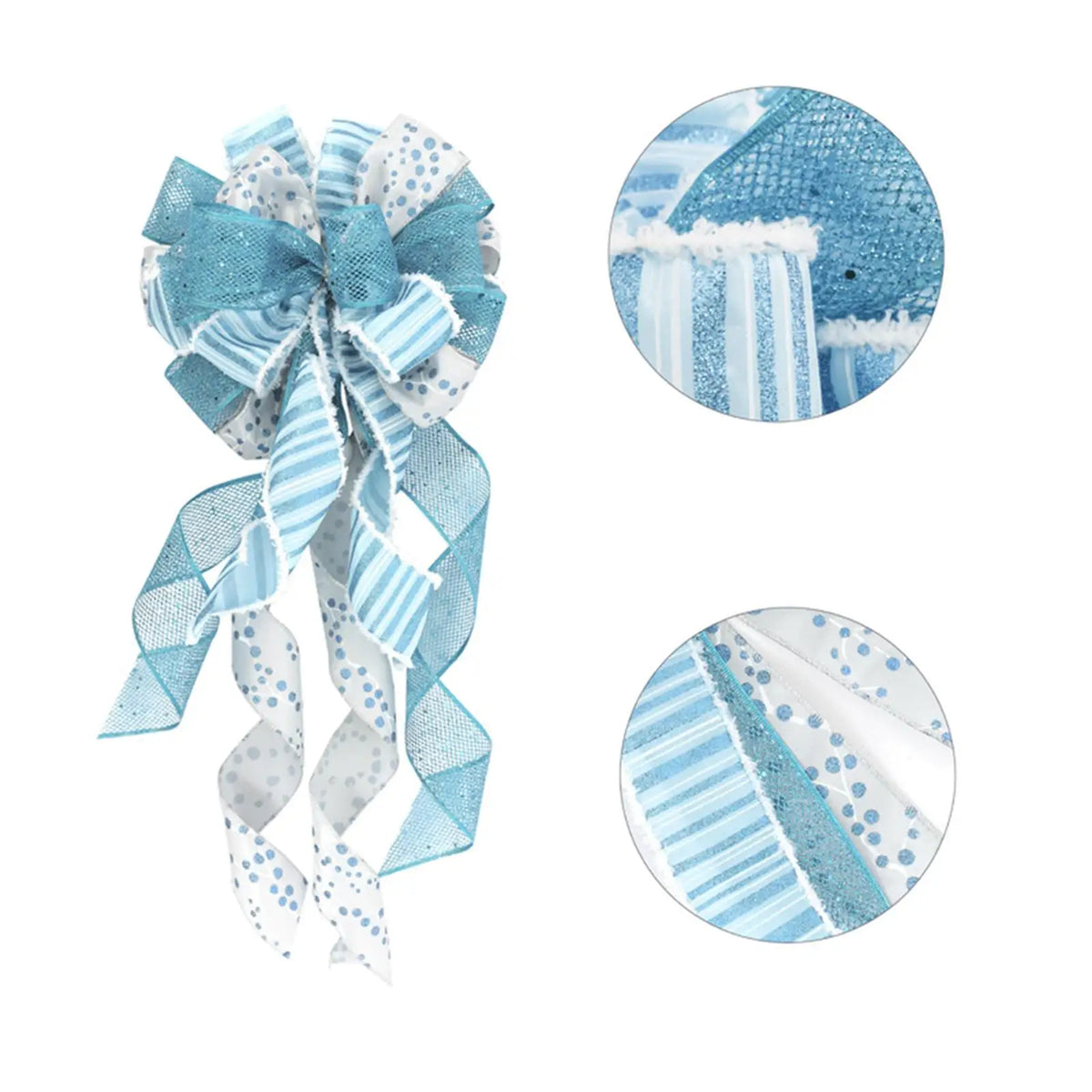 Large Christmas Tree Topper Bow – Wreath & Door Xmas Decor