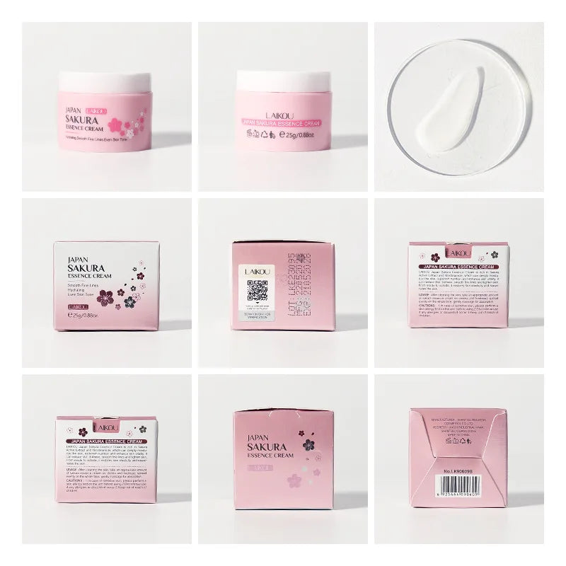 LAIKOU Sakura Face Cream | Hyaluronic Acid & Vitamin C, 25g