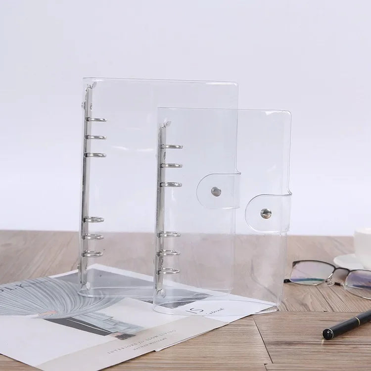 A5 A6 A7 Transparent PVC Loose Leaf Binder Folder 6-Ring