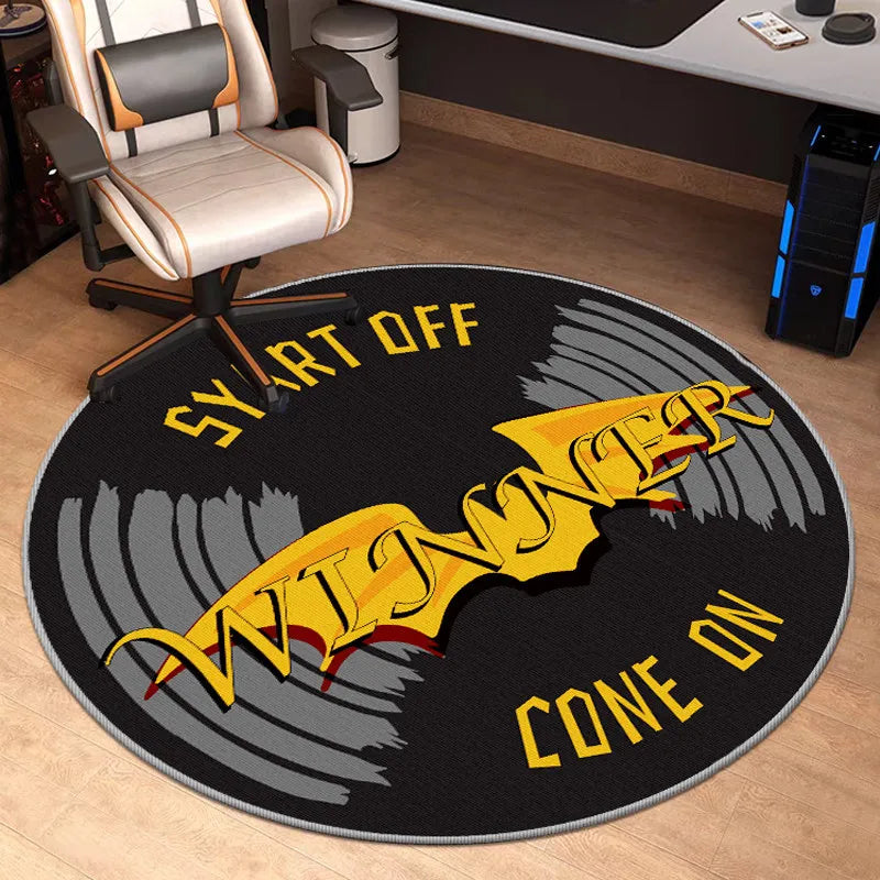 Round Printed Floor Rug | Modern Home Décor Mat – 3 Sizes